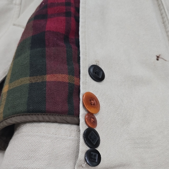 L.L. Bean Women’s Field Barn Chore Jacket with Green Corduroy and Flannel Liner - Picture 10 of 16